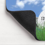 金ゴールドボールとクラブの芝生 マウスパッド (コーナー)