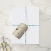 金ゴールドボールスノーフレーク星 ギフトタグ (より糸付き)