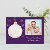 金ゴールドボールフォトクリスマス シーズンカード (スタンド正面)