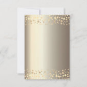 金ゴールドボール雪の結晶スター企業のクリスマス 招待状 (裏面)