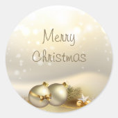 金ゴールドボール、ベルと星 ラウンドシール (正面)