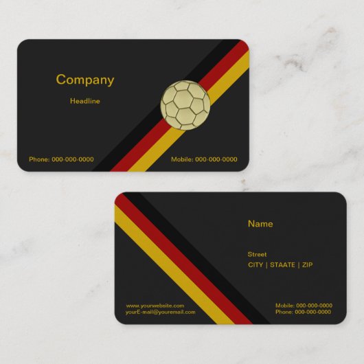 金ゴールドボール 名刺 (正面/裏面)