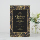 金ゴールドポインセティアスクリスマスバジェット招待状 (スタンド正面)