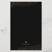 金ゴールドポインセティアスクリスマスバジェット招待状 (裏面)