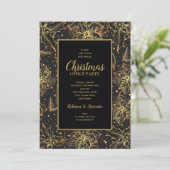 金ゴールドポインセティアスフローラクリスマス招待状 (スタンド正面)