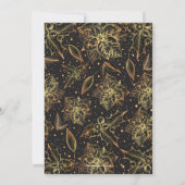 金ゴールドポインセティアスフローラクリスマス招待状 (裏面)