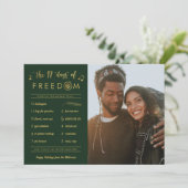 金ゴールドポストCovid 12日フリーダムフォトクリスマス シーズンカード (スタンド正面)