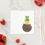 金ゴールドポットの聖パトリックの日レプレシャン スタンダードカクテルナプキン (インサイチュ)