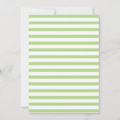 金ゴールドポリゴンと花フローラ緑の赤ちゃんシャワー 招待状 (裏面)