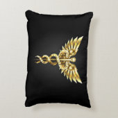 金ゴールドポリゴン記号のカドゥセウス アクセントクッション (裏面(縦))