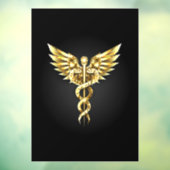 金ゴールドポリゴン記号のカドゥセウス ウィンドウサイン (シート3)