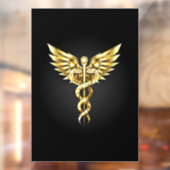 金ゴールドポリゴン記号のカドゥセウス ウィンドウサイン (シート2)