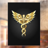 金ゴールドポリゴン記号のカドゥセウス ウィンドウサイン (シート2)