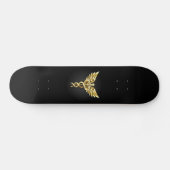金ゴールドポリゴン記号のカドゥセウス スケートボード (横)