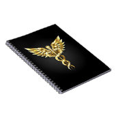 金ゴールドポリゴン記号のカドゥセウス ノートブック (右側)