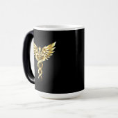 金ゴールドポリゴン記号のカドゥセウス モーフィングマグカップ (正面左)