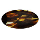 金ゴールドポリゴン： 3D抽象芸術描写 カッティングボード (角)