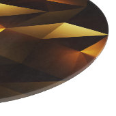 金ゴールドポリゴン： 3D抽象芸術描写 カッティングボード (角)