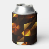 金ゴールドポリゴン： 3D抽象芸術描写 缶クーラー (缶正面)