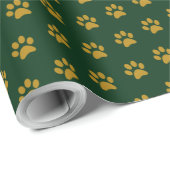 金ゴールドポープリントテーマ ラッピングペーパー (ロールコーナー)
