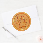 金ゴールドポープリント ラウンドシール (封筒)