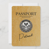 金ゴールドポーランドのパスポート日付の保存 セーブザデート (正面)