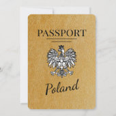 金ゴールドポーランドパスポート結婚式招待状 招待状 (裏面)