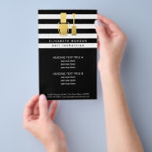 金ゴールドポーランドボトルネイリストトレンディー ストライプの チラシ (ハンドル)