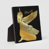 金ゴールドマアットエジプトスピリチュアルジャスティス女神 フォトプラーク (正面)