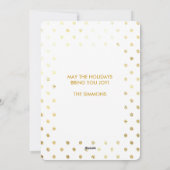 金ゴールドマイオウィパーソナルキャットフォトペットホリデー シーズンカード (裏面)