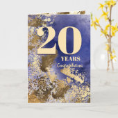 金ゴールドマイルフェイクストーン社員記念日 カード (黄色い花)