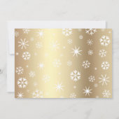 金ゴールドマイ初めてのクリスマスベビーフォトスノーフレークスシック シーズンカード (裏面)