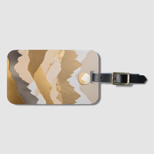 金ゴールドマウンテンデザインユニバーサルラゲージタグ ラゲッジタグ (正面横)