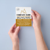 金ゴールドマウンテンロゴ、カービングアドベンチャー広告ズ チラシ (手)