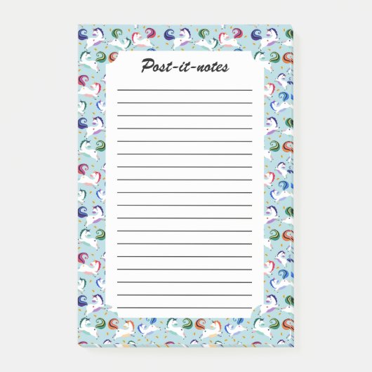 金ゴールドマジカルスターレインボーユニコーン ポストイット (正面)