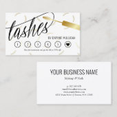 金ゴールドマスカフェイクラワンドラッシュロイヤリティカード 名刺 (正面/裏面)