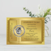 金ゴールドマスカレードパーティー 招待状 (スタンド正面)