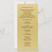 金ゴールドマスカレード結婚式 プログラム招待状 招待状 (裏面)