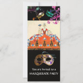 金ゴールドマスクORANGE LADY MASQUERADEパーティープログラム 招待状 (正面)