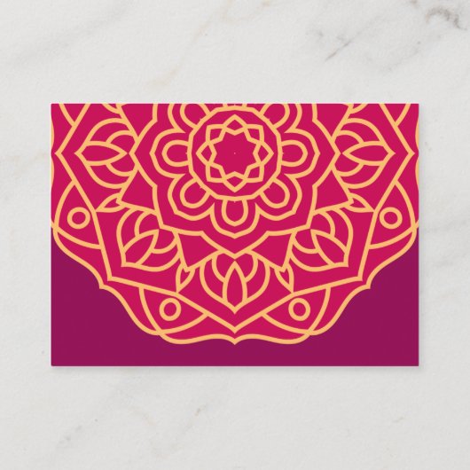 金ゴールドマゼンタマンダラインディアン結婚ズ詳細 エンクロージャーカード (裏面)