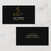 金ゴールドマッサージセラピーマッサージスパ 名刺 (正面/裏面)