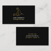 金ゴールドマッサージセラピーマッサージスパ 名刺 (正面/裏面)