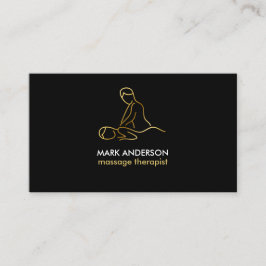 金ゴールドマッサージセラピーマッサージスパ 名刺