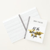 金ゴールドマップの旅行ノートパーソナライズされた ノートブック (内部)