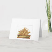 金ゴールドマップワールドグリーティングカード カード (裏面)