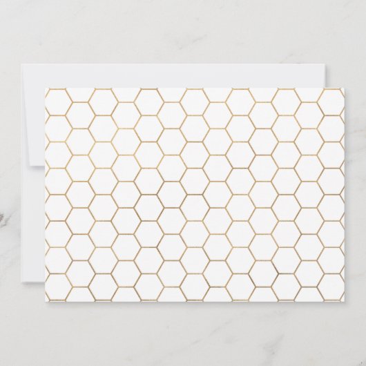 金ゴールドママへビー赤ちゃんシャワーピンク赤面 招待状 (裏面)