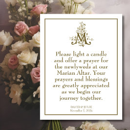 金ゴールドマリアン賛美クロスマザー祭壇サイン 出欠カード