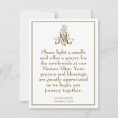 金ゴールドマリアン賛美クロスマザー祭壇サイン 出欠カード (正面)