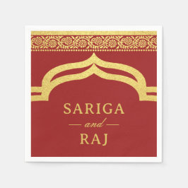 金ゴールドマリゴッドフラワームンダップキャノピーアーチ結婚ーズ スタンダードカクテルナプキン