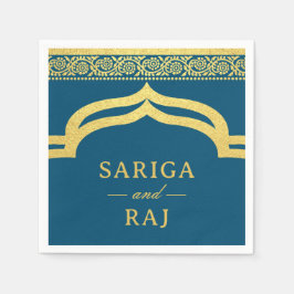 金ゴールドマリゴッドフラワームンダップキャノピーアーチ結婚ーズ スタンダードカクテルナプキン